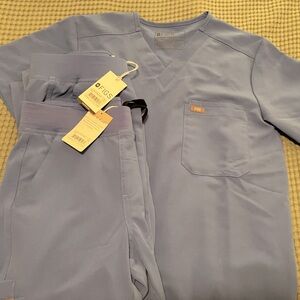 Men’s 3-item Figs Set Ceil Blue XS - Axim Pants Leon Top